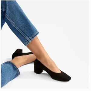 Everlane The Day Heel - Black Suede